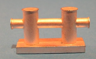 Doppelkreuzpoller für Modellschiffe, 1:50 und 1:75, H=21 L=39 B=10mm