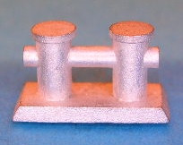 Doppelkreuzpoller für Modellschiffe, 1:100, H=9 L=16 B=5mm, Maßstab: 1:100