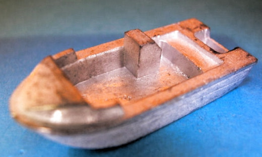 Speedboot, Manöverboot für Modellschiffe aus Zinnguss,  1:100