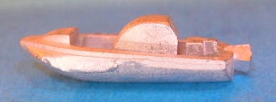 Speedboot, Manöverboot für Modellschiffe aus Zinnguss,  1:150 oder 1:200