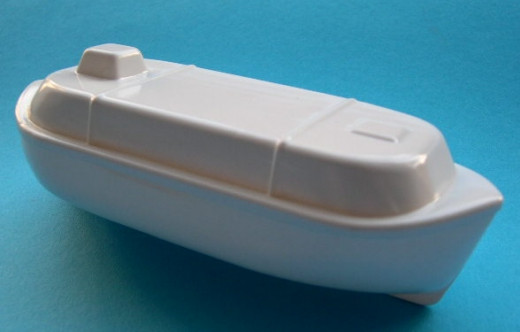 Rettungsboot aus Kunststoff, für Modellschiffe, 1:75 und 1:100, H=55 L=155 B=61