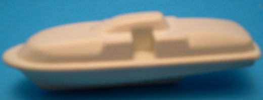 Tenderboot aus Kunststoff, für Modellschiffe,  H=24 L=80 B=23mm