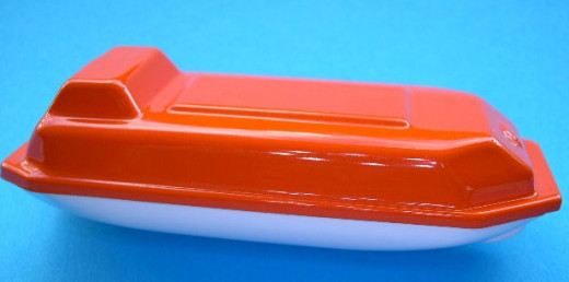 Rettungsboot aus Kunststoff, für Modellschiffe,1:100, H=34 L=104 B=40mm