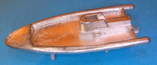 Schlauchboot als Speedboot, Manöverboot, 1:100 aus Zinngus