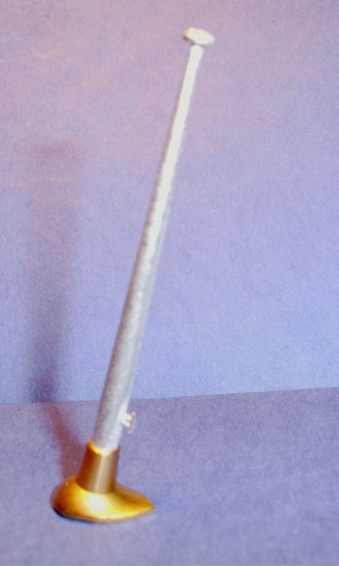Flaggenstock mit Einstecksockel,52 mm hoch
