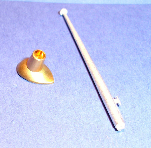 Flaggenstock mit Einstecksockel,52 mm hoch
