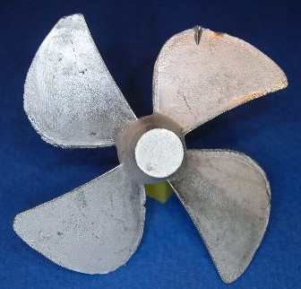 Propeller für Modellschiff, 1:100, 4 Blatt,  ø = 48mm, rechtsdrehend