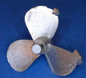 Propeller für Modellschiff, 1:150 und 1:100, 3 Blatt,  ø = 33mm, rechtsdrehend,