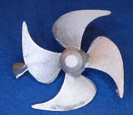 Propeller für Modellschiff, 1:150 und 1:100,  4 Blatt,  ø = 31mm, linksdrehend