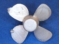 Propeller für Modellschiff, 1:150, 4 Blatt,  ø = 23mm, rechtsdrehend
