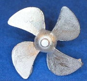 Propeller für Modellschiff, 1:150, 4 Blatt,  ø = 22mm, rechtsdrehend