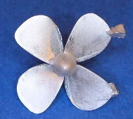 Propeller für Schiffsmodell,  1:150, 4 Blatt,  ø = 22mm, rechtsdrehend