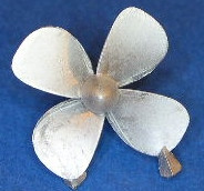 Propeller für Schiffsmodell, 1:150, 4 Blatt,  ø = 22mm, linksdrehend
