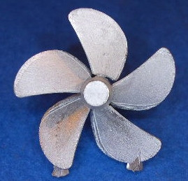 Propeller für Schiffsmodell, 1:150,  5 Blatt,  ø = 23mm, rechtsdrehend