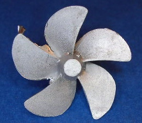 Propeller für Schiffsmodell, 1:150, 5 Blatt,  ø = 23mm, linksdrehend