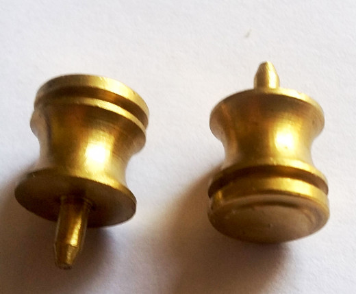 Spill für Modellschiffe, ø 7 mm, 8 mm hoch, Messing