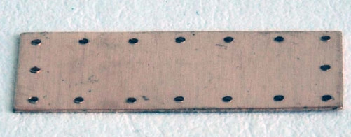 Kupferplanken für historische Modellschiffe,  6x12x0,2 mm, Kupferplanken  6x12x0
