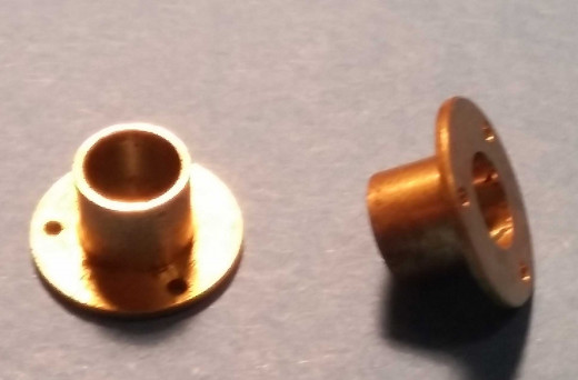 Mastfuß frü Modellschiffe, Messing gedreht, 6 mm  ø
