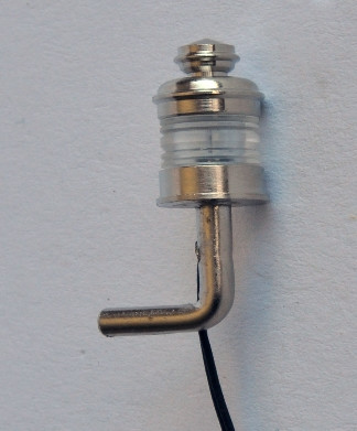 Rundumlaterne, Rundumlicht für Modellschiffe, vernickelt, ø 8 mm, 14 mm hoch 3V,