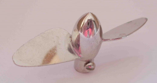 Schiffsschraube ø 50mm Welle ø 3 mm, 2 Flügel linksdrehend