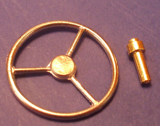 Autosteuerrad, 3 Speichen ,ø 30 mm, vernickelt