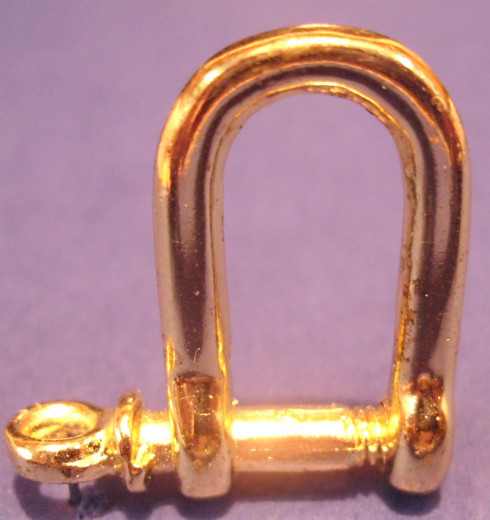 Schäkel, schraubbar, Messingguss, 12x25 mm, ø 3,5 mm