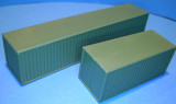 Container für Modellschiffe, Satz von  20  und 40 , 1:100, grün z.B. Evergreen