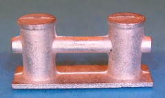 Doppelkreuzpoller für Modellschiff, 1:100, H=11 L=24 B=6mm, Maßstab :1:100