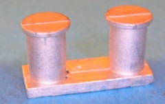 Doppelpoller für Modllschiffe, 1:00, H=15 L=26 B=8mm, Maßstab :1:100