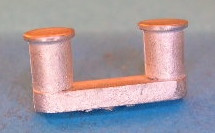 Doppelpoller für Modellschiff,1:150, H=7 L=15 B=2mm, Maßstab :nach Schiffsgröße