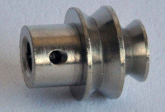Schnurrolle, Messing,  ø  4 mm Bohrung, ø 12 mm Achse, Messing gedreht