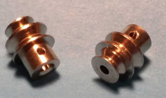 Schnurrolle, Messing,  ø  4 mm Bohrung, ø 12 mm Achse, Messing gedreht