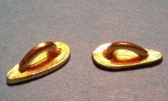 Seilführung, Handgriff, Messing, 14 mm lang