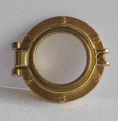 Bullaugen mit Deckel für Modellschiffe,  ø 22 mm, Messing verglast