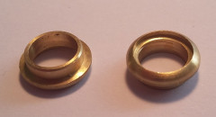 Bullaugen mit Rundkante für Modellschiffe,  ø 12 mm, Messing gedreht