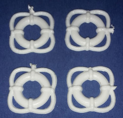 Rettungsring aus Kunststoff, weiss, ca. ø 9 mm