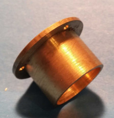 Mastfuß für Modellschiffe, Messing gedreht, Mast 14 mm ø, H=13 mm
