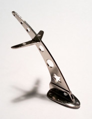 Flaggenmast für Motorboote, 50 mm hoch,vernickelt