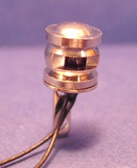 Mastlaterne mit Winkelhalter, hell, 3V,  ø 7 mm, 7 mm hoch,vernickelt