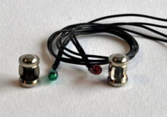 Positionslaternen für Modellschiffe, ø 6 mm, 9 mm hoch, 3 V, rot+grün