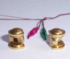 Positionsseitenlaternen für Modellschiffe, ø 5 mm, 7 mm hoch, 3 V, rot+grün