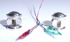 Positionsseitenlaternen für Modellschiffe, ø 5 mm, 7 mm hoch, 3 V, rot+grün