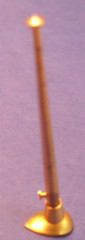 Flaggenstock mit Einstecksockel,52 mm hoch, Messing