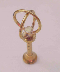 Doppel-Peilrahmen für Modellschiffe, 45 mm hoch, Messing, Guss