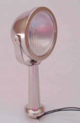 Suchscheinwerfer, 3V, ø 20, 45 mm hoch,  beweglich, 3 V,  Messing vernickelt