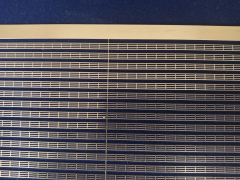 Reling, Geländer aus Neusilber für Modellschiffe, 1:300, 3 Durchz + Klebekante., L=390 mm, H=3 mm