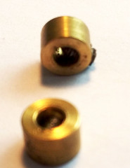 Stellringe mit Madenschraube, Messing gedreht,   ø für Achse 2,5 mm