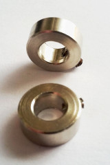 Stellring mit Madenschraube, Messing gedreht,   ø für Achse 5,0 mm