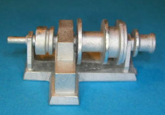 Winde, Verholwinde für Modellschiffe, 1:100, H=15 L=40 B=19mm, Maßstab 1:100