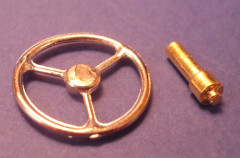 Autosteuerrad, 1 Speiche ,ø 20 mm, vernickelt